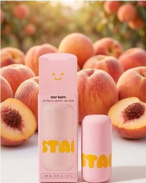 Starface Star Balm Lip Balm - PERFECTLY PEACHY- 4.3 g - NEW in box